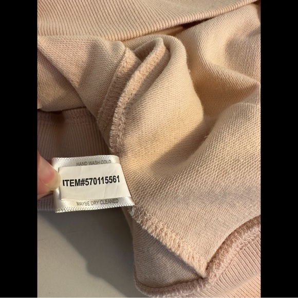 BOSTON PROPER Cold Shoulder Sweatshirt Cardigan Jacket Blouse Pink Chain Ruffle - Picture 12 of 12